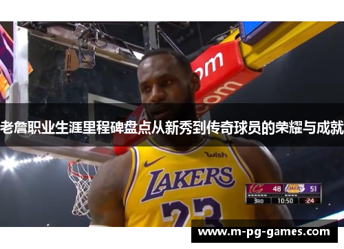 老詹职业生涯里程碑盘点从新秀到传奇球员的荣耀与成就